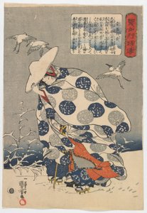 Stories of Wise and Virtuous Women: Tokiwa Gozen, Edo Period by Utagawa Kuniyoshi